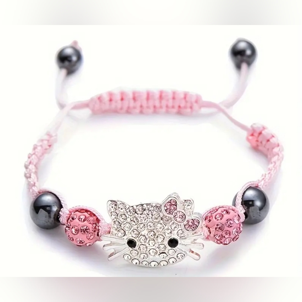 Adjustable Pink Hello Kitty Bracelet - 14-32cm